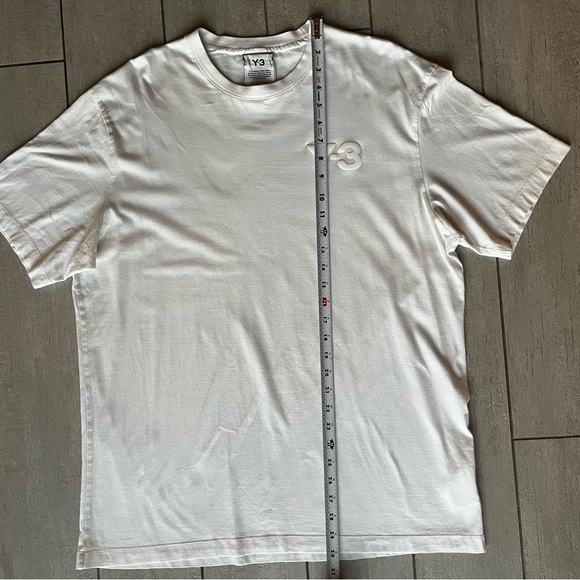 Y-3 Yohji Yamamoto Logo White T Shirt Mens Size L Crewneck Short Sleeve Designer - Picture 12 of 12